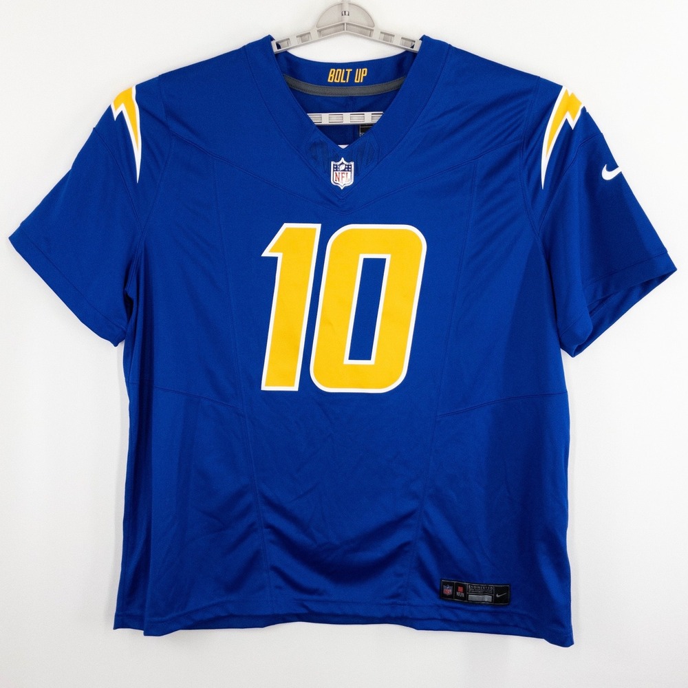 NEW Nike Justin Herbert 10 Chargers NFL Game Jersey Men's 3XL NWT Dri-FIT Blue‎